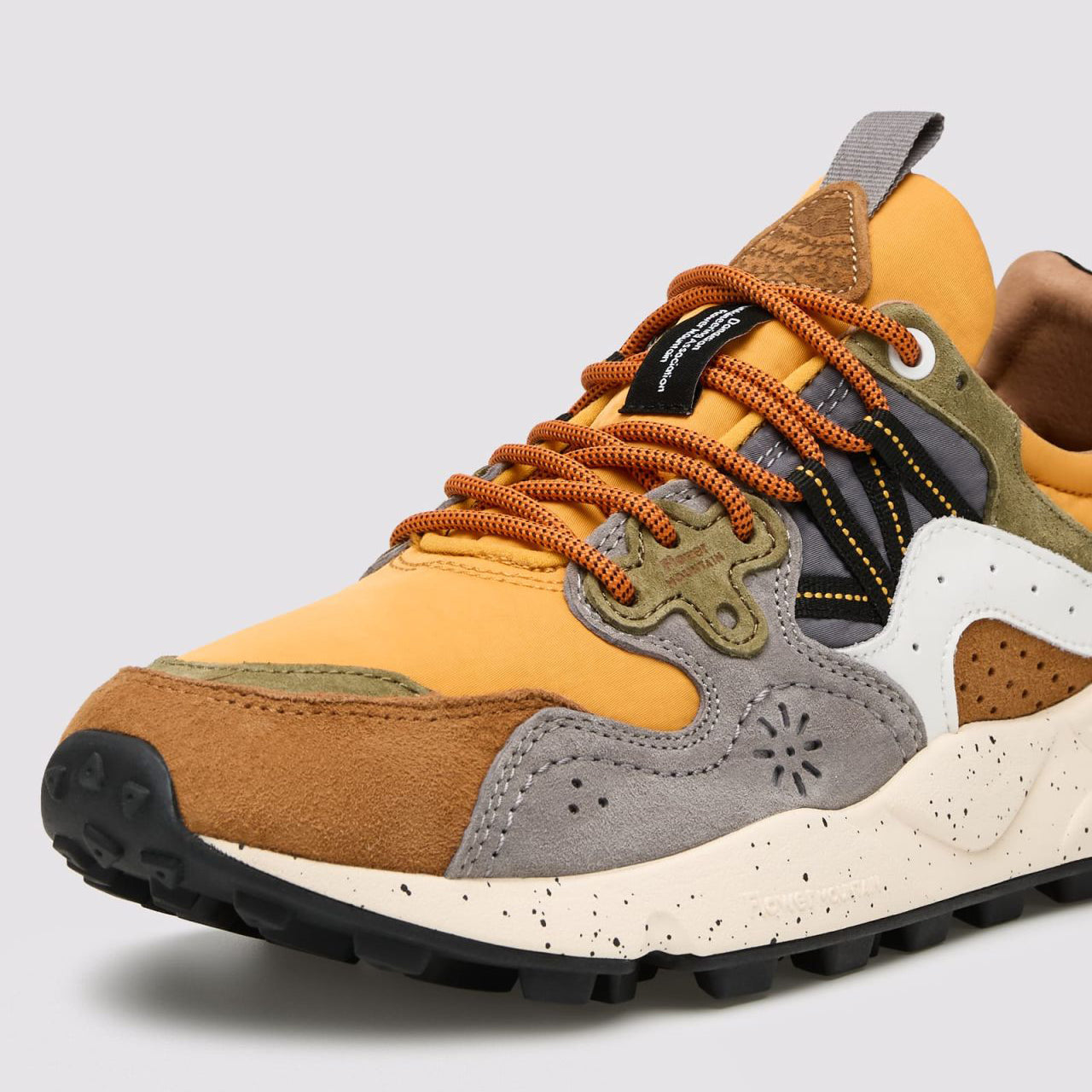 Yamano 3 Man Trainers - Orange/Grey/Brown