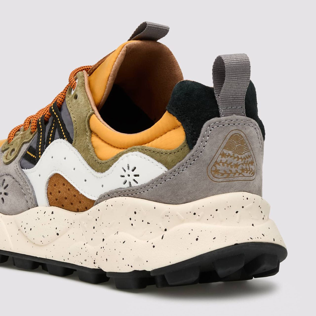 Yamano 3 Man Trainers - Orange/Grey/Brown