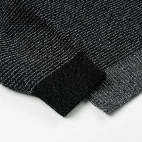 Rollneck Ringer Knit - Black