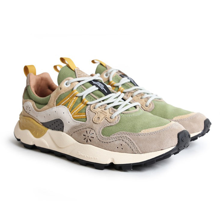 Yamano 3 Man Trainers - Military Green/Light Brown