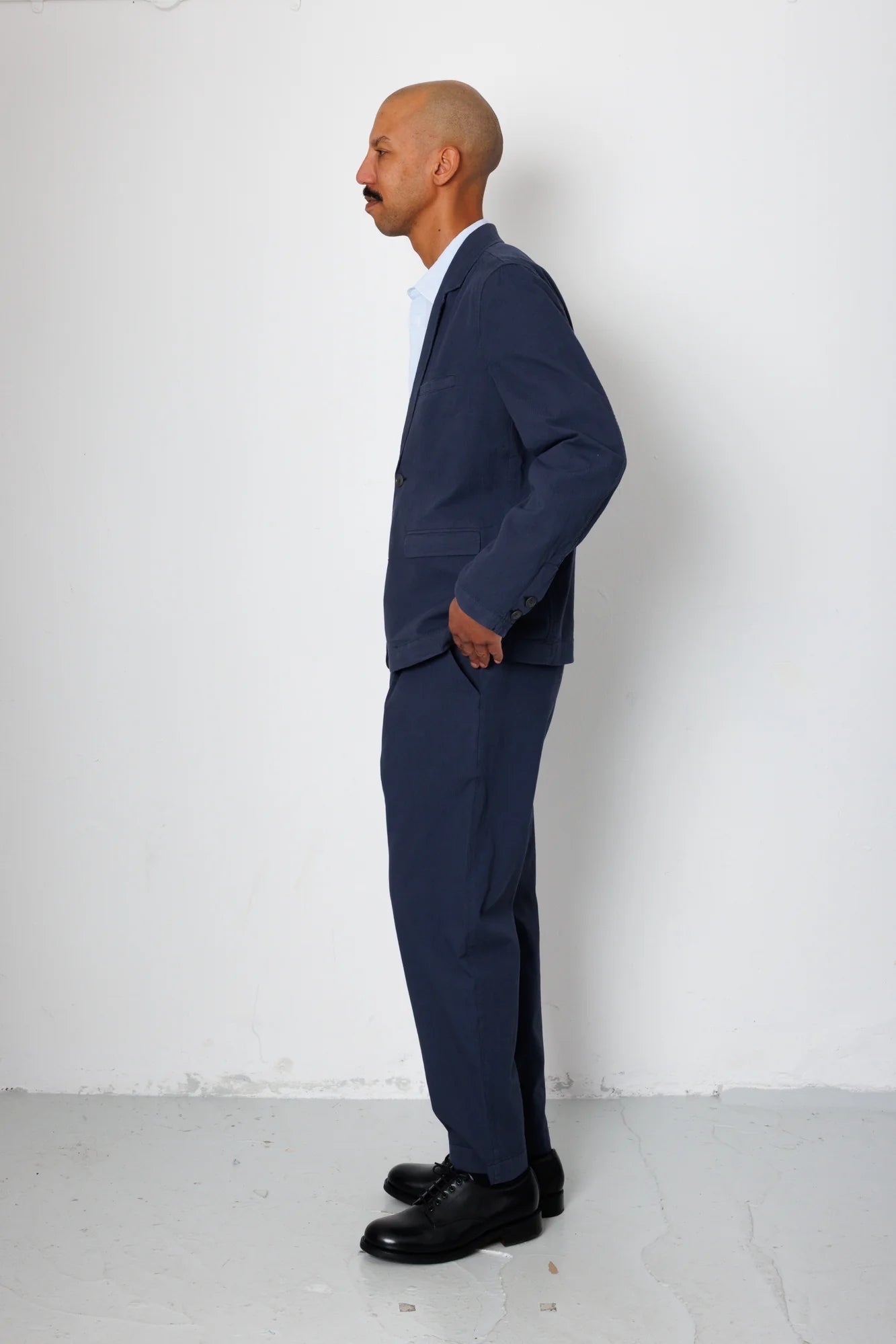 Assembly Blazer - Soft Navy Mini Stripe