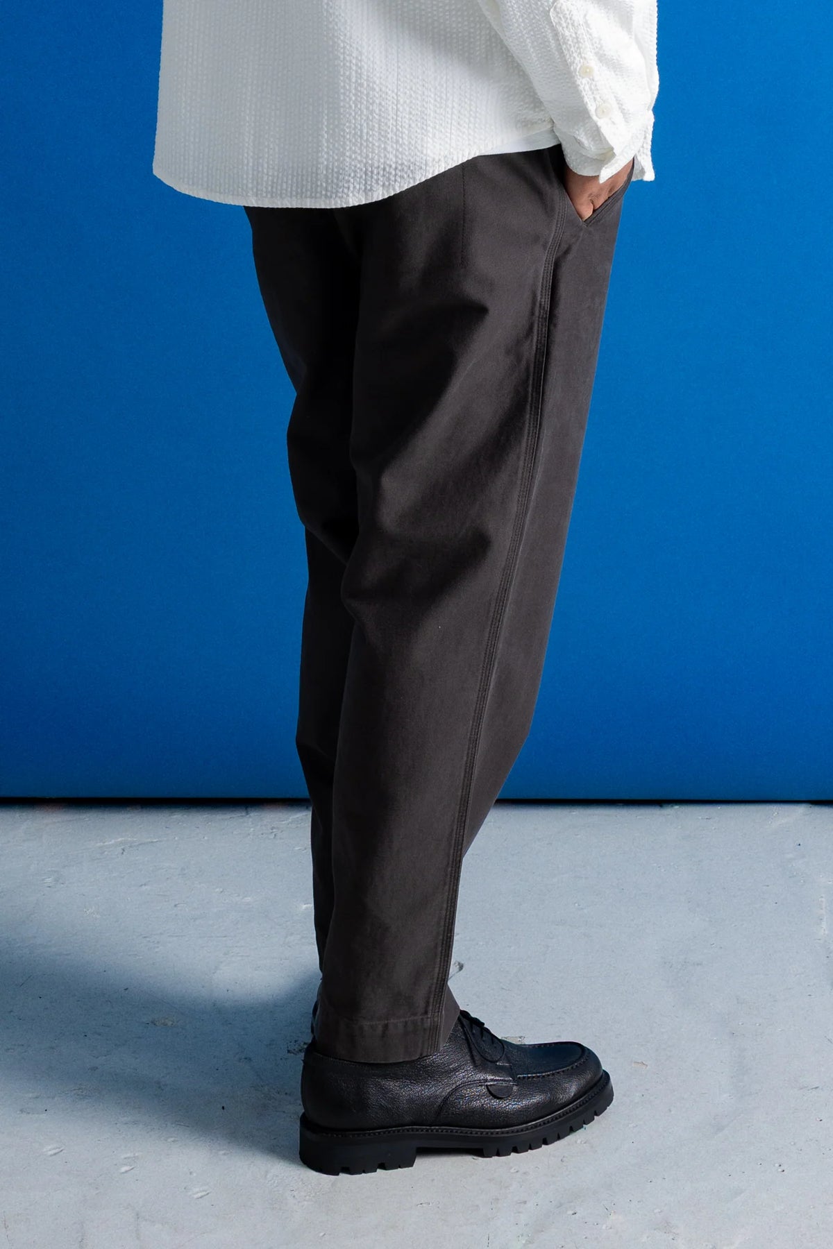 Assembly Pant - Charcoal Brown Slub