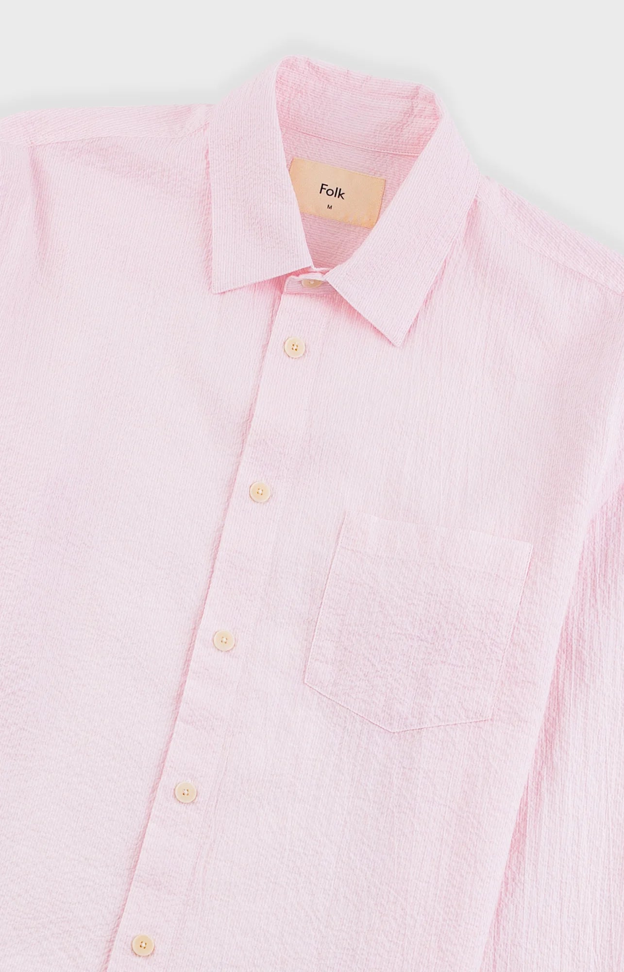 Relaxed Fit Shirt - Pink Fine Stripe
