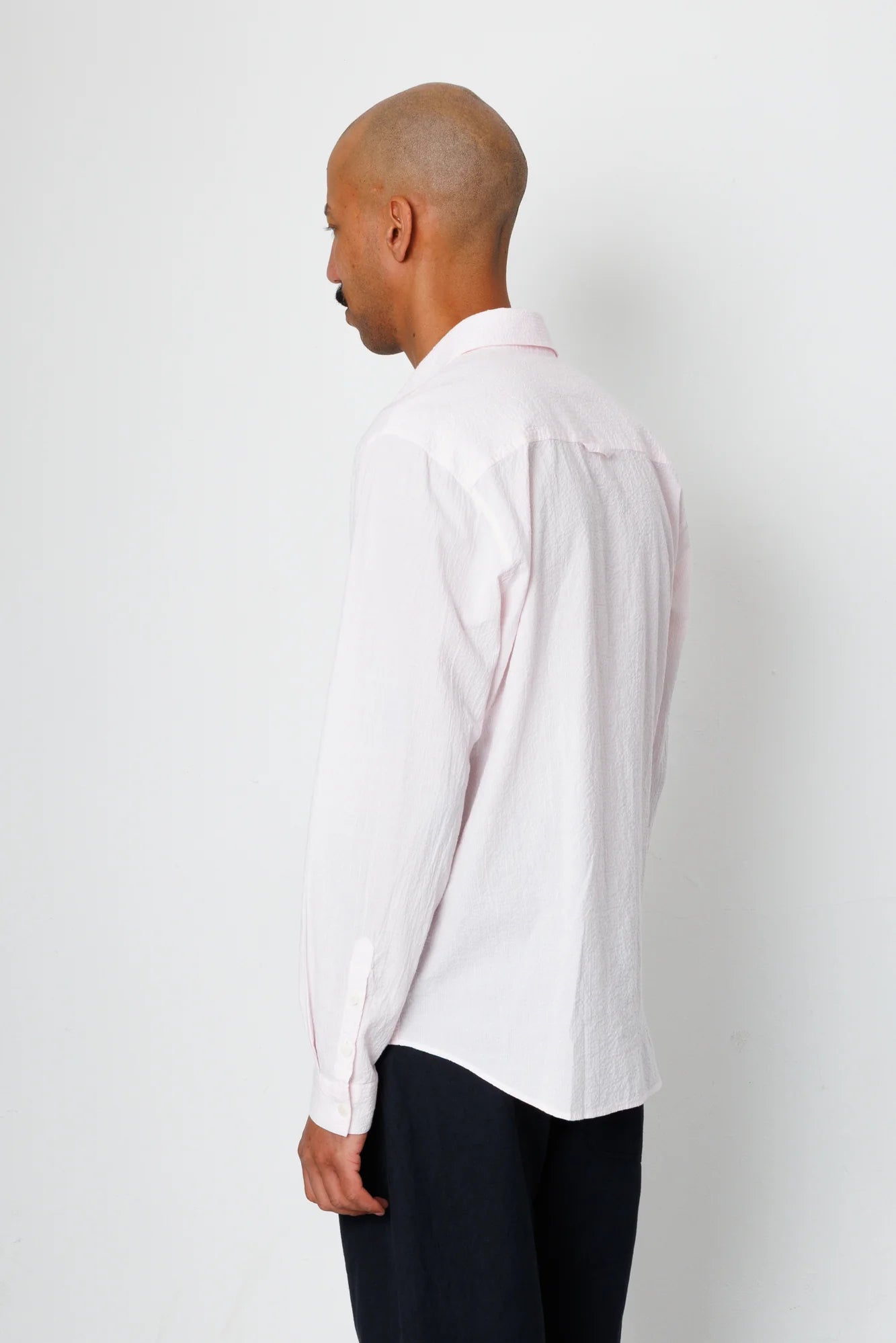 Relaxed Fit Shirt - Pink Fine Stripe