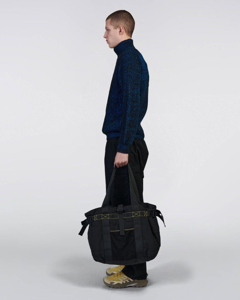 Roni High Collar Sweater - Black/Blue