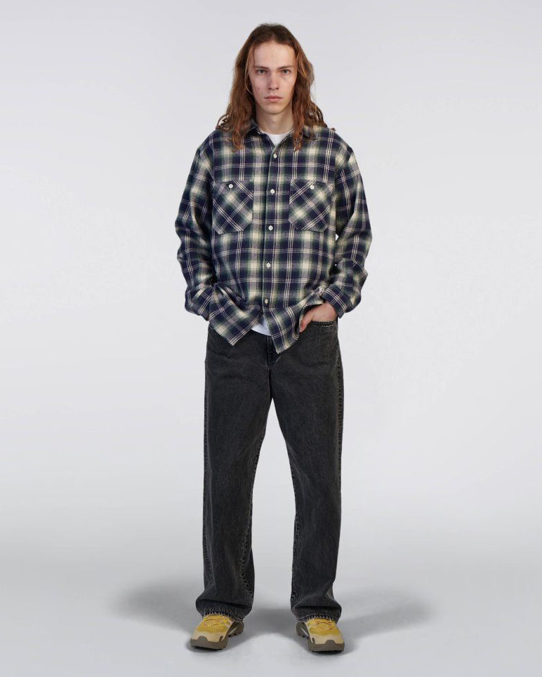 Work Shirt LS - Navy/Green