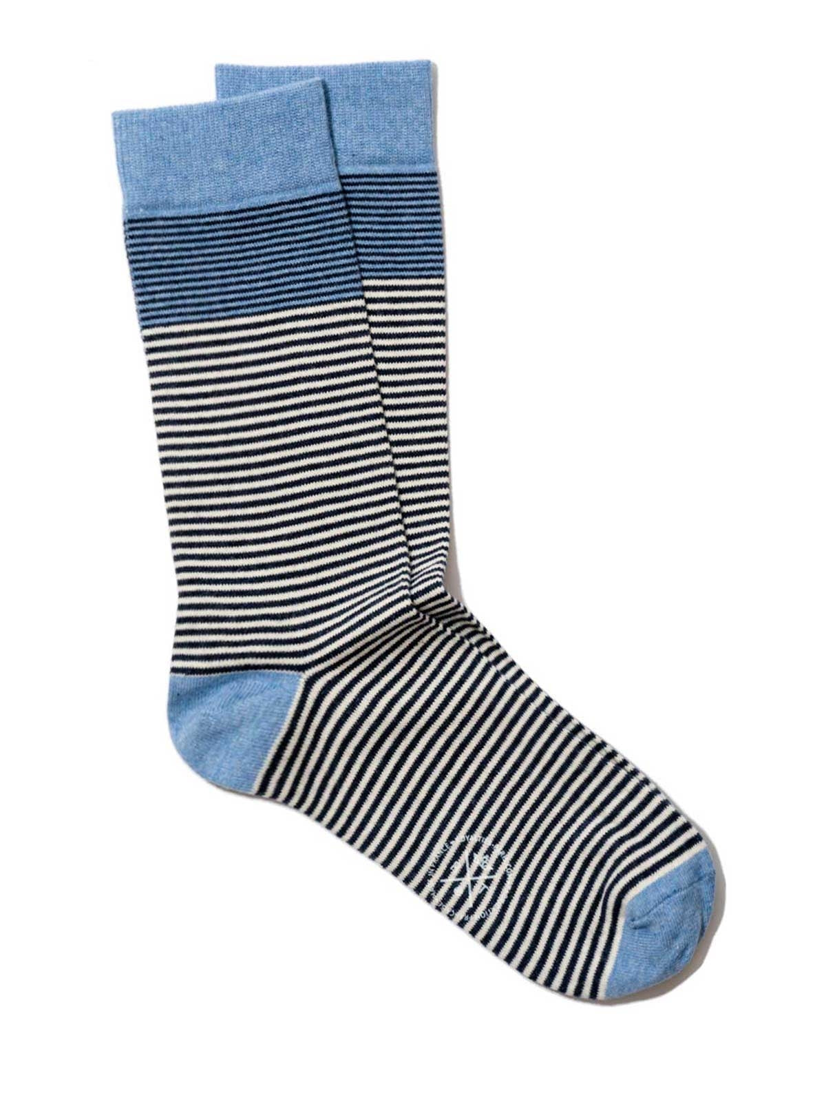 Breton Stripes Socks - Ciel