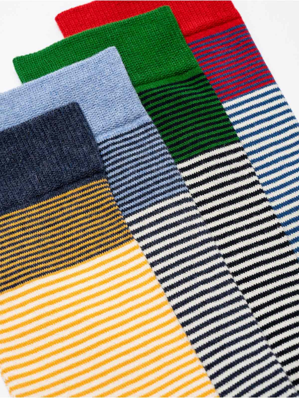 Breton Stripes Socks - Ciel