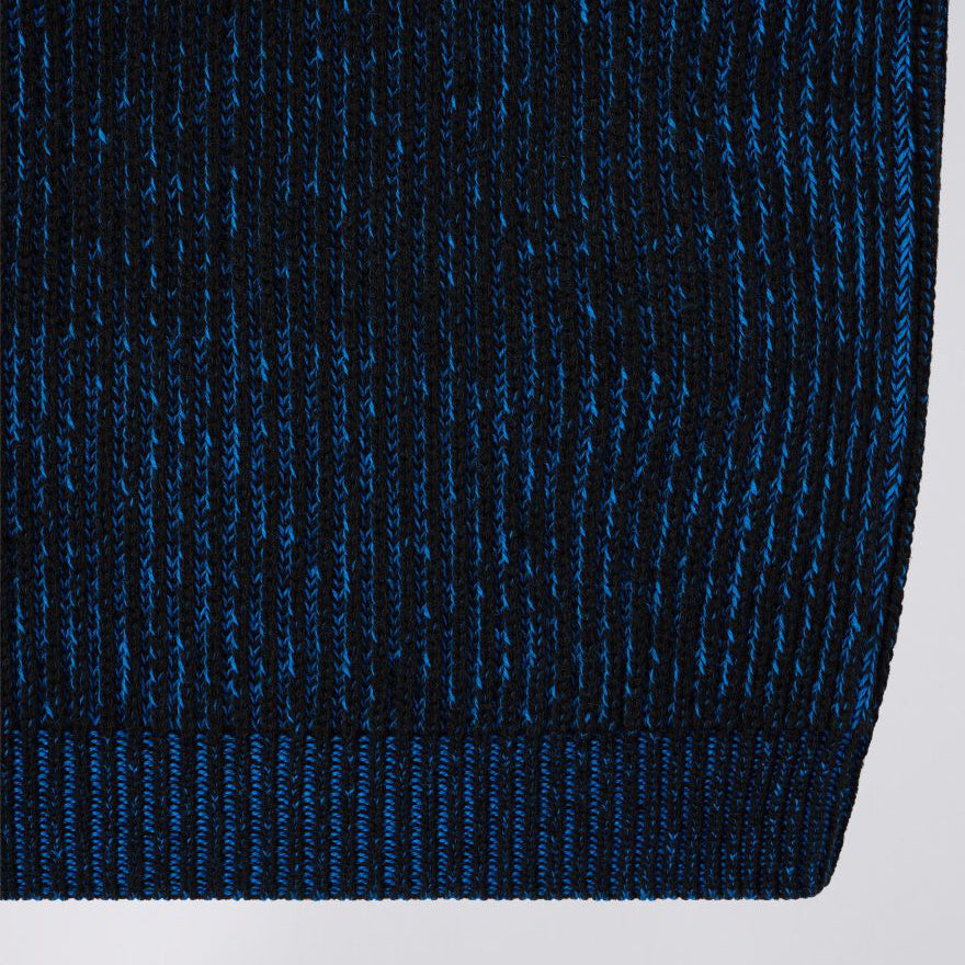 Roni High Collar Sweater - Black/Blue