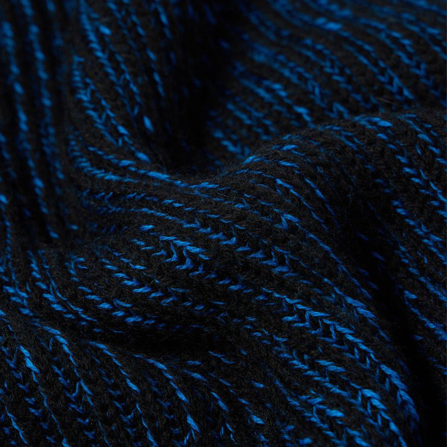 Roni High Collar Sweater - Black/Blue