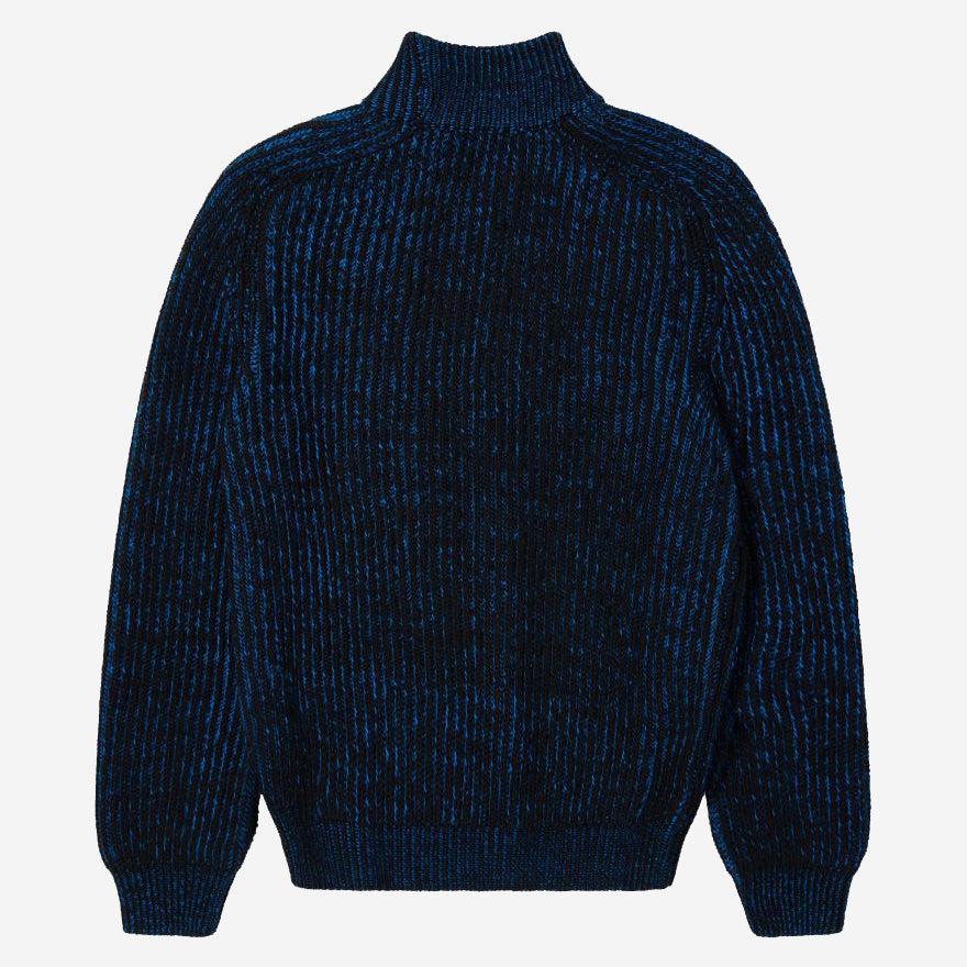 Roni High Collar Sweater - Black/Blue