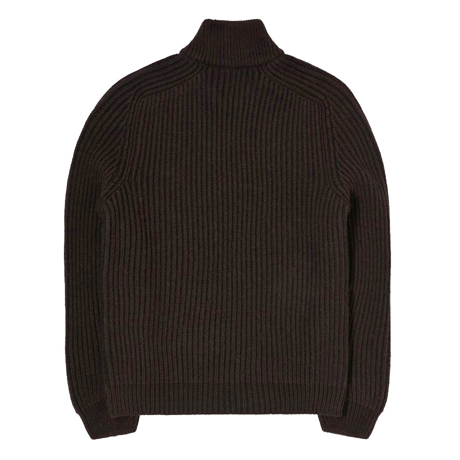 Roni High Collar Sweater - Dark Brown