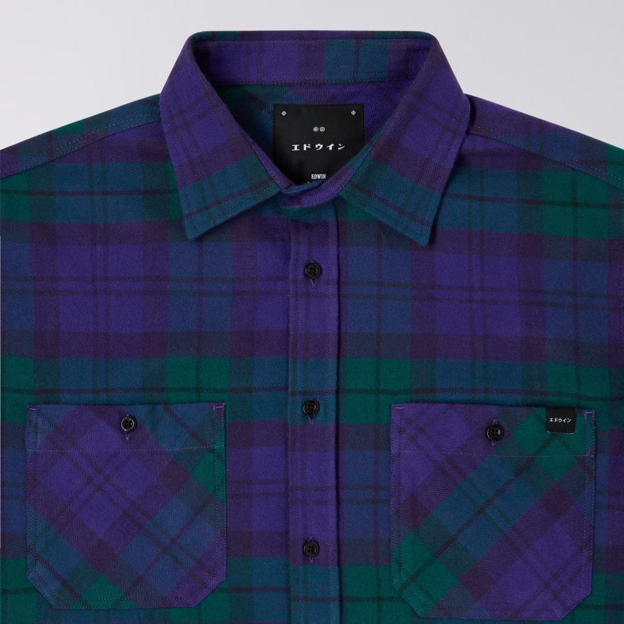 Millenium Heavy Flannel Shirt - Green/Purple