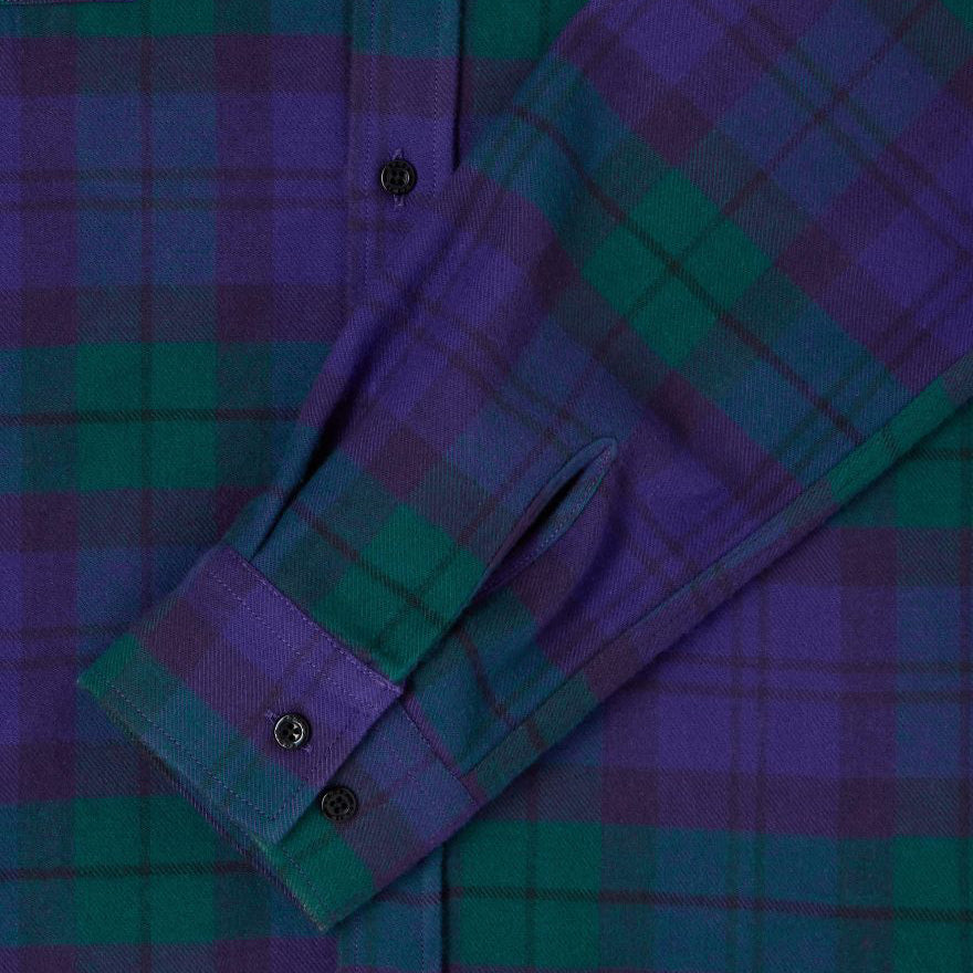 Millenium Heavy Flannel Shirt - Green/Purple