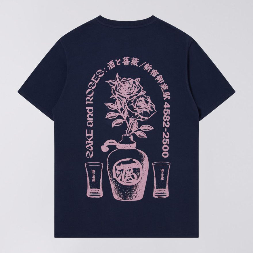 Sake and Roses T-Shirt - Maritime Blue