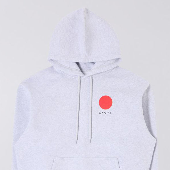 Japanese Sun Hoodie - Grey Marl