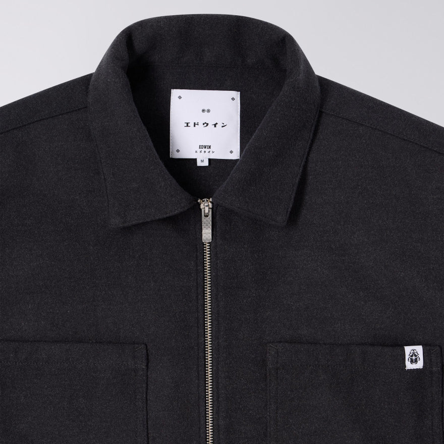 Snug Overshirt LS - Dark Grey Marl