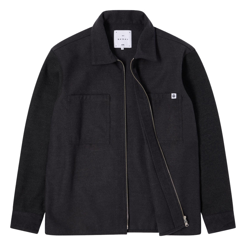 Snug Overshirt LS - Dark Grey Marl