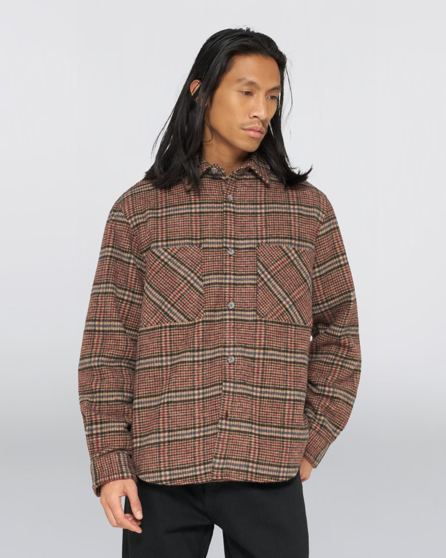 Julius Shirt - Burgundy/Blue