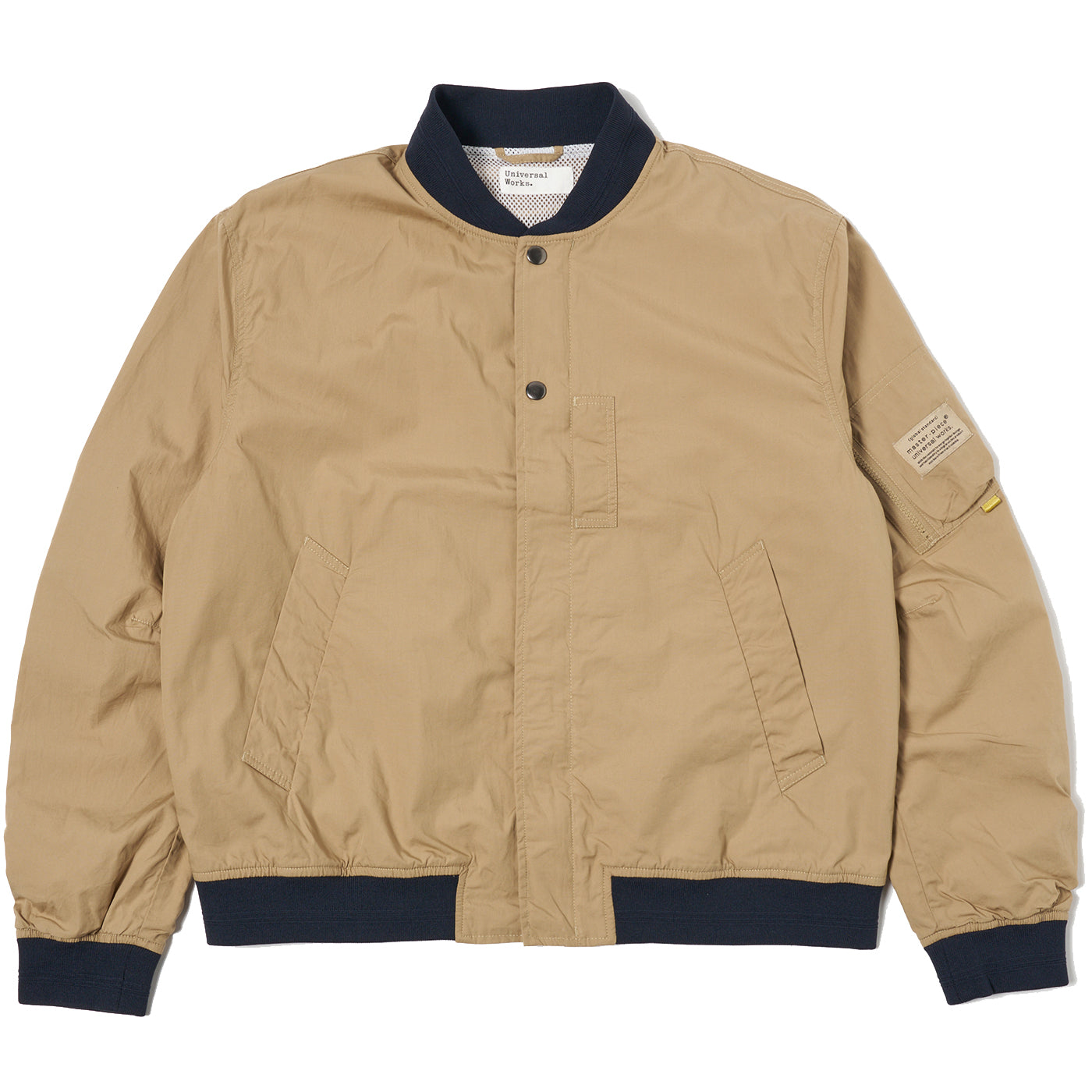 NS Bomber Jacket - Sand Broadcloth