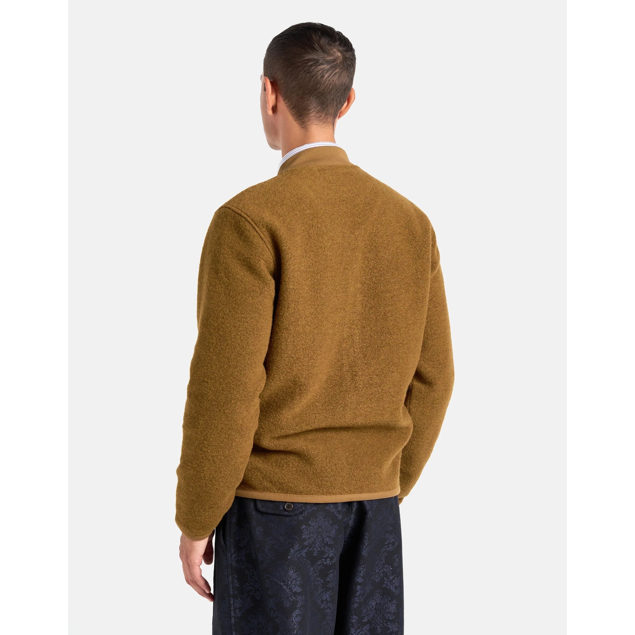 Zip Bomber - Mustard Wool Fleece