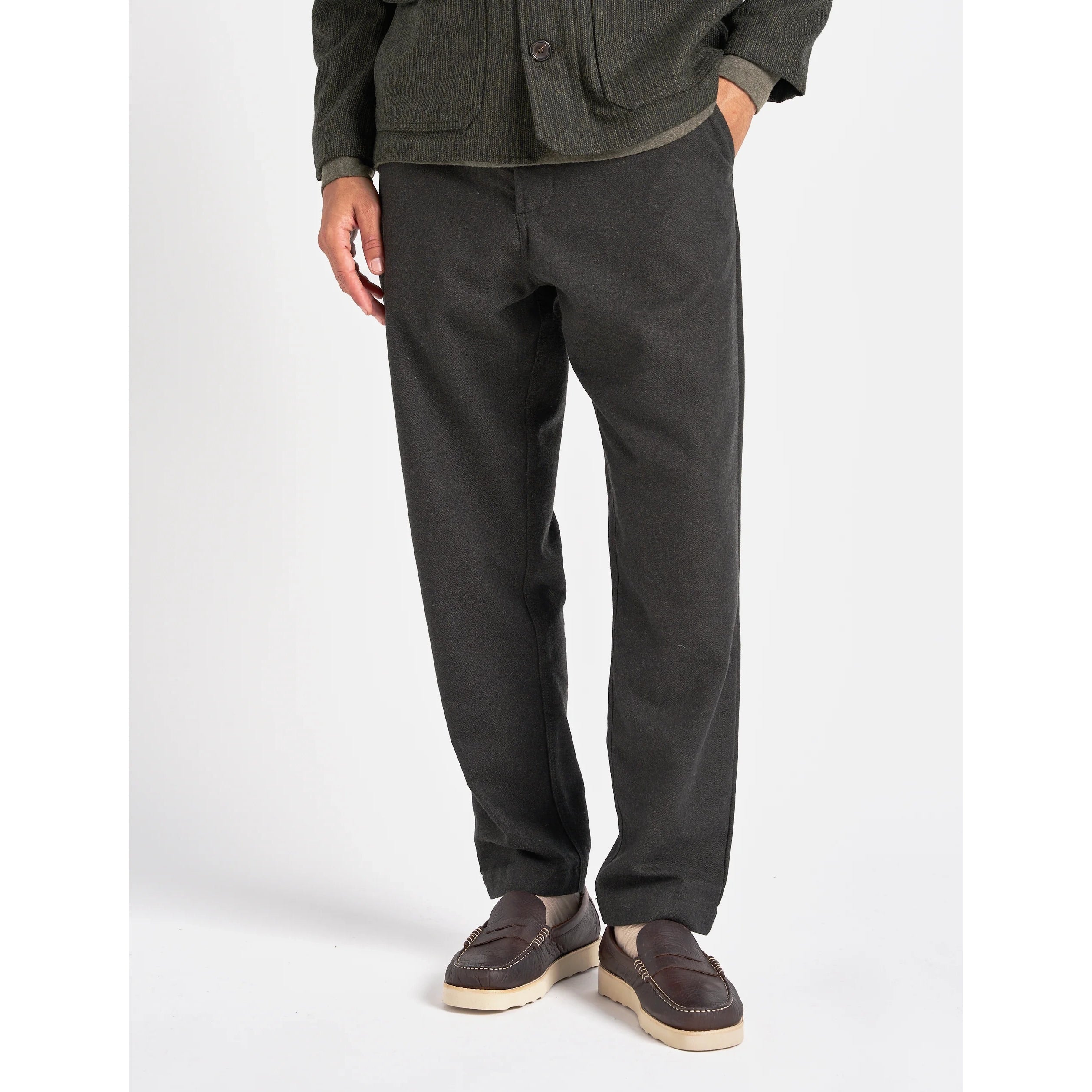 Military Chino - Olive Upcycled Italian Tweed