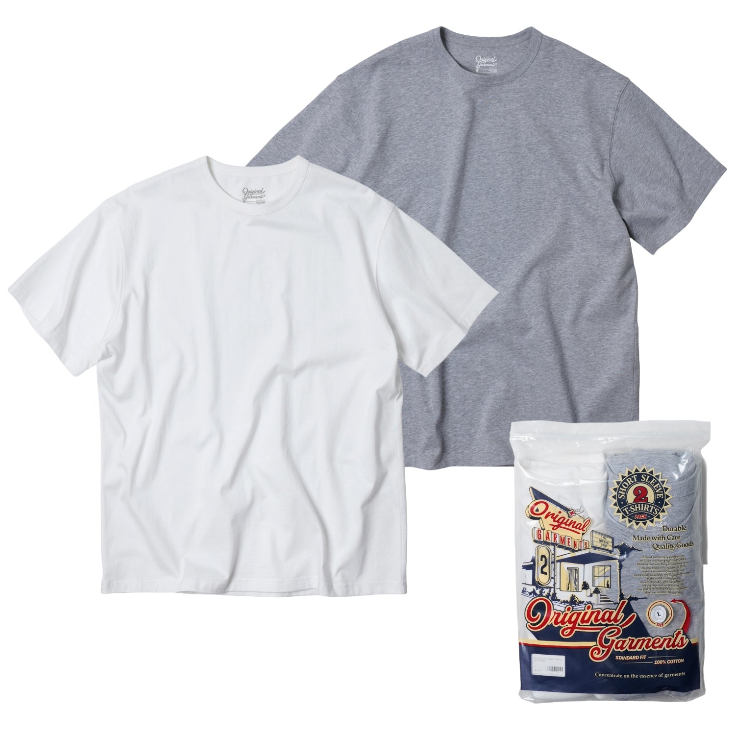 OG Athletic T-Shirt 2 Pack - White & Grey