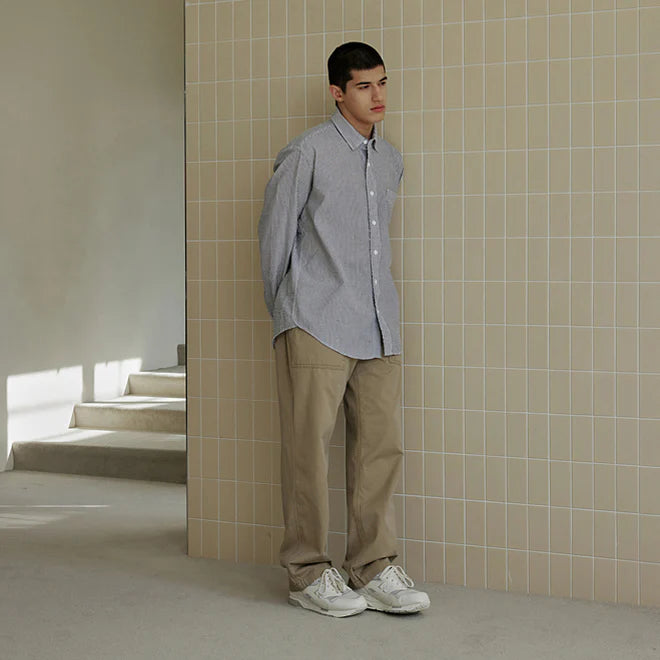 OG Stripe Seersucker Shirt - Blue