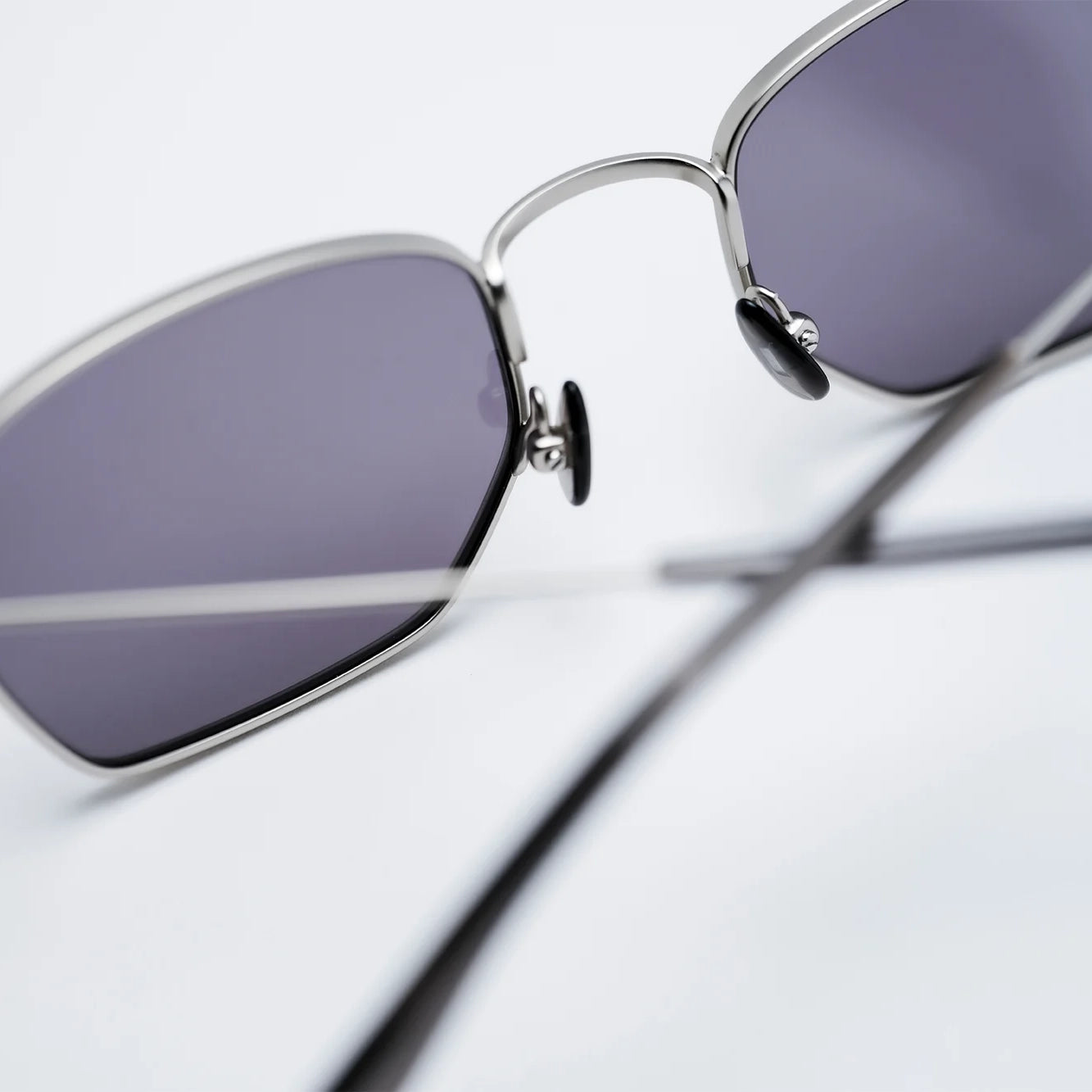 BRIT E13 Sunglasses - Matte Silver & Black Polarised Lens