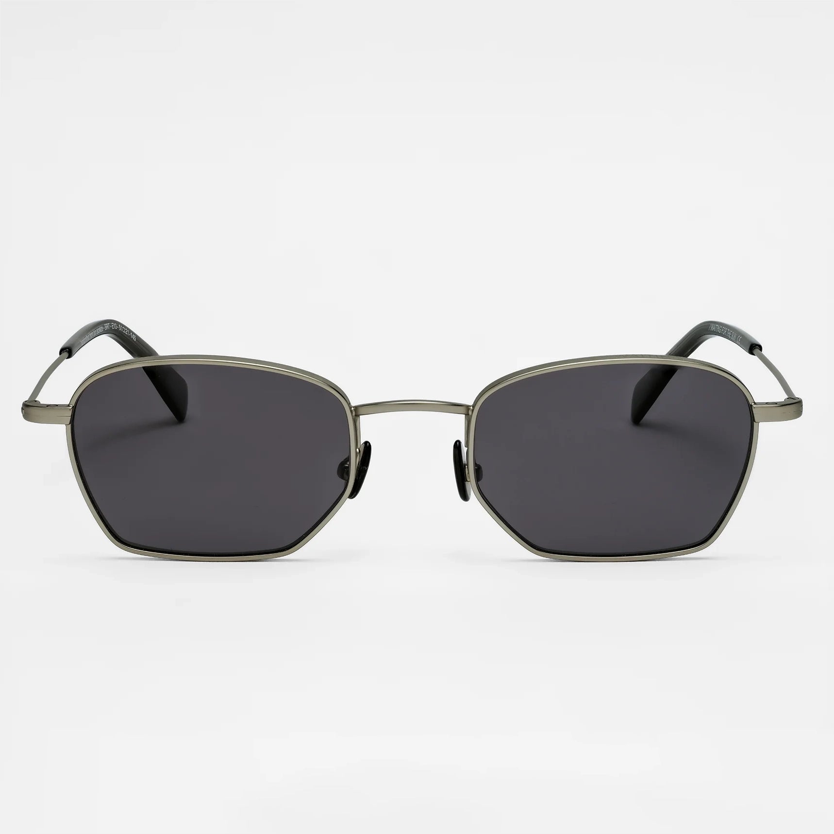BRIT E13 Sunglasses - Matte Silver & Black Polarised Lens
