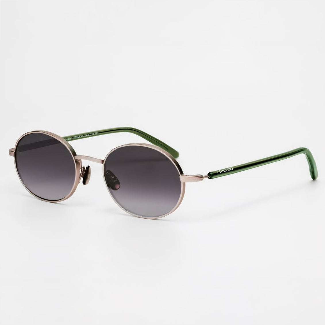 Patrick E9 Sunglasses - Matte Silver & Purple Gradient Lens