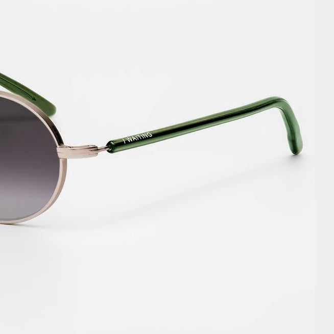 Patrick E9 Sunglasses - Matte Silver & Purple Gradient Lens