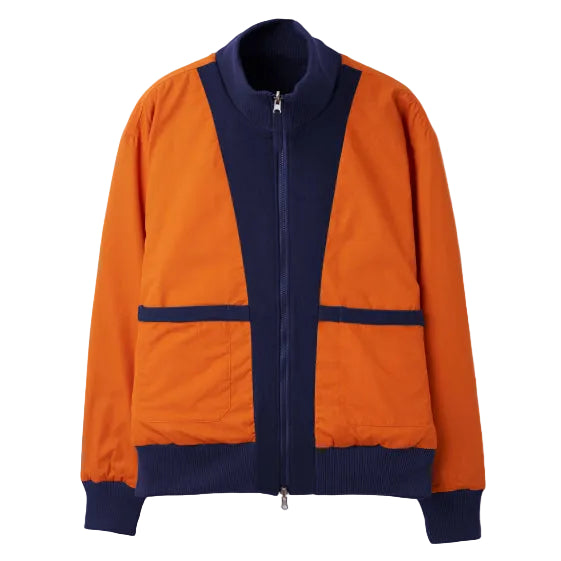 Reversible Army Bomber Jacket - Navy Mowbray Wool