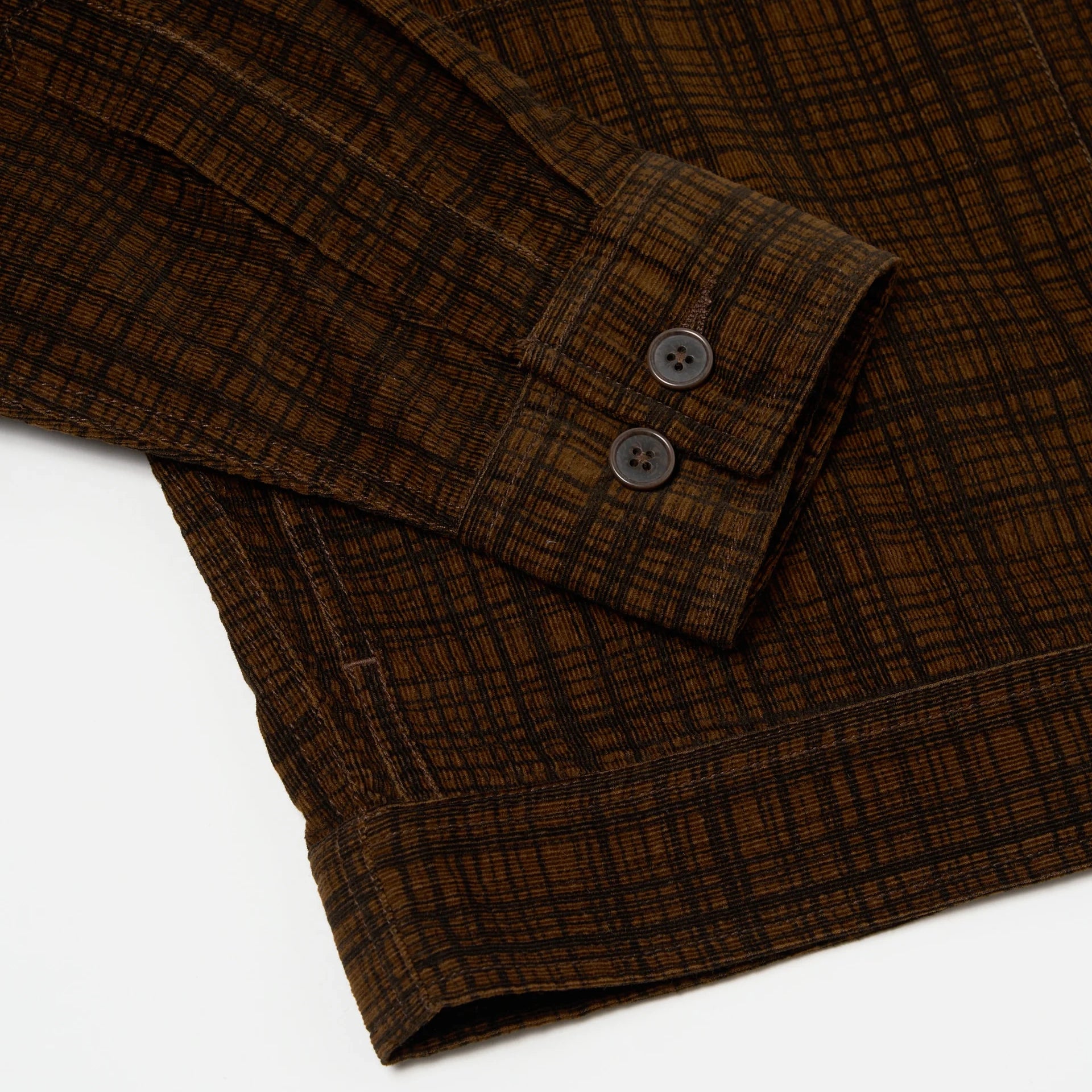 Uniform Jacket - Brown Check Cord Seersucker