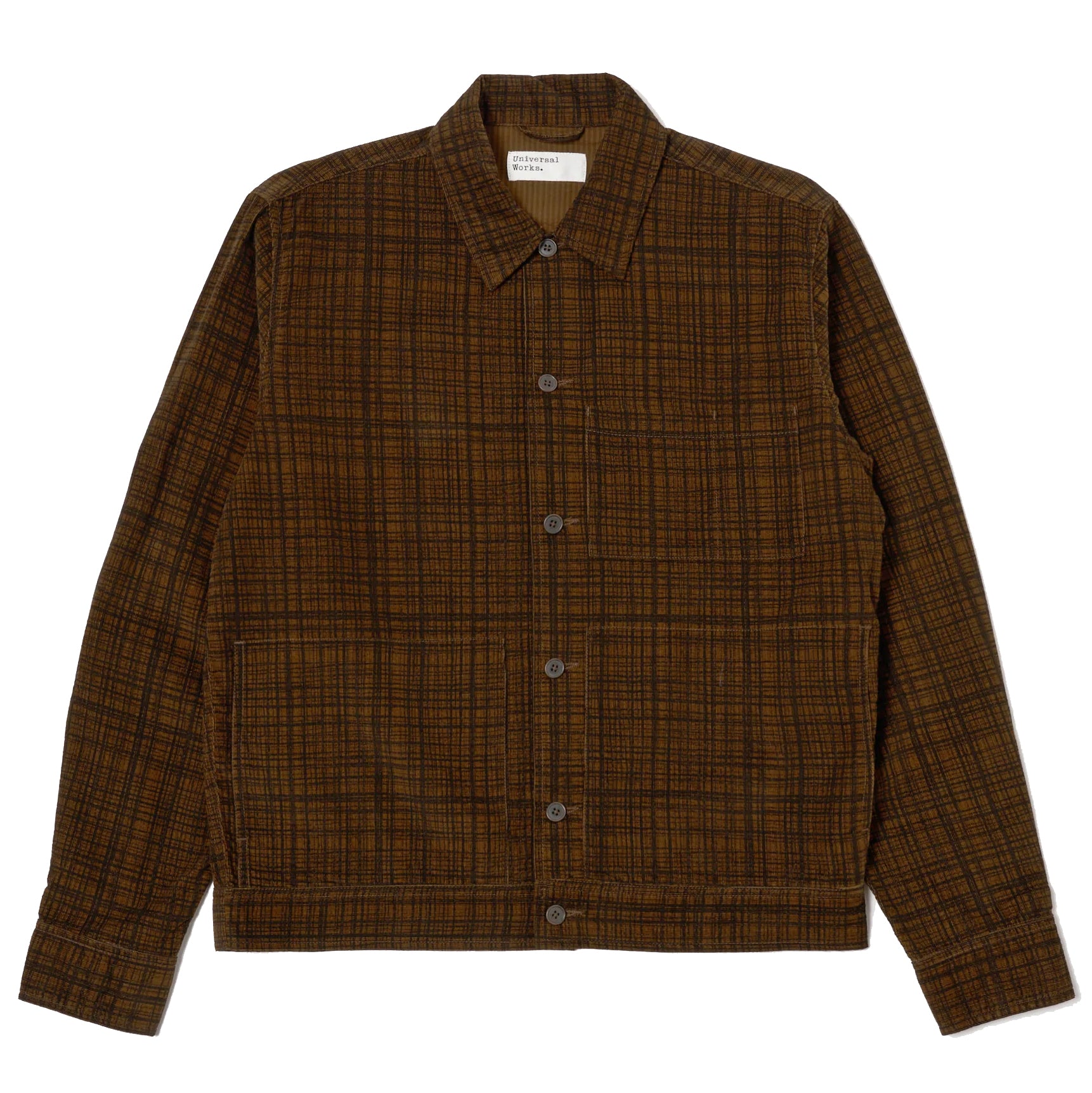 Uniform Jacket - Brown Check Cord Seersucker