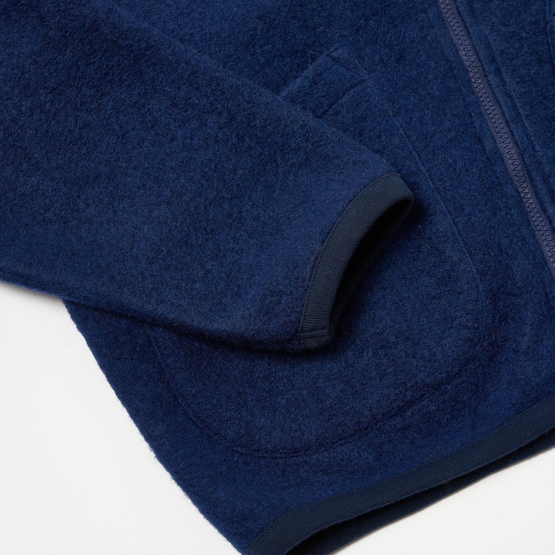 Travel Hoodie - Indigo Wool Fleece