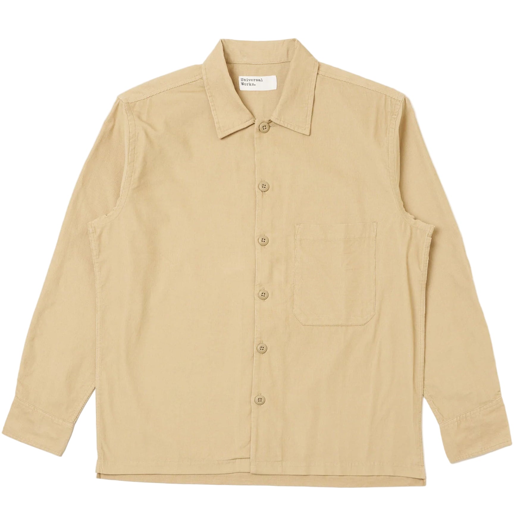 Organic Fine Cord Fatigue Shirt - Sand