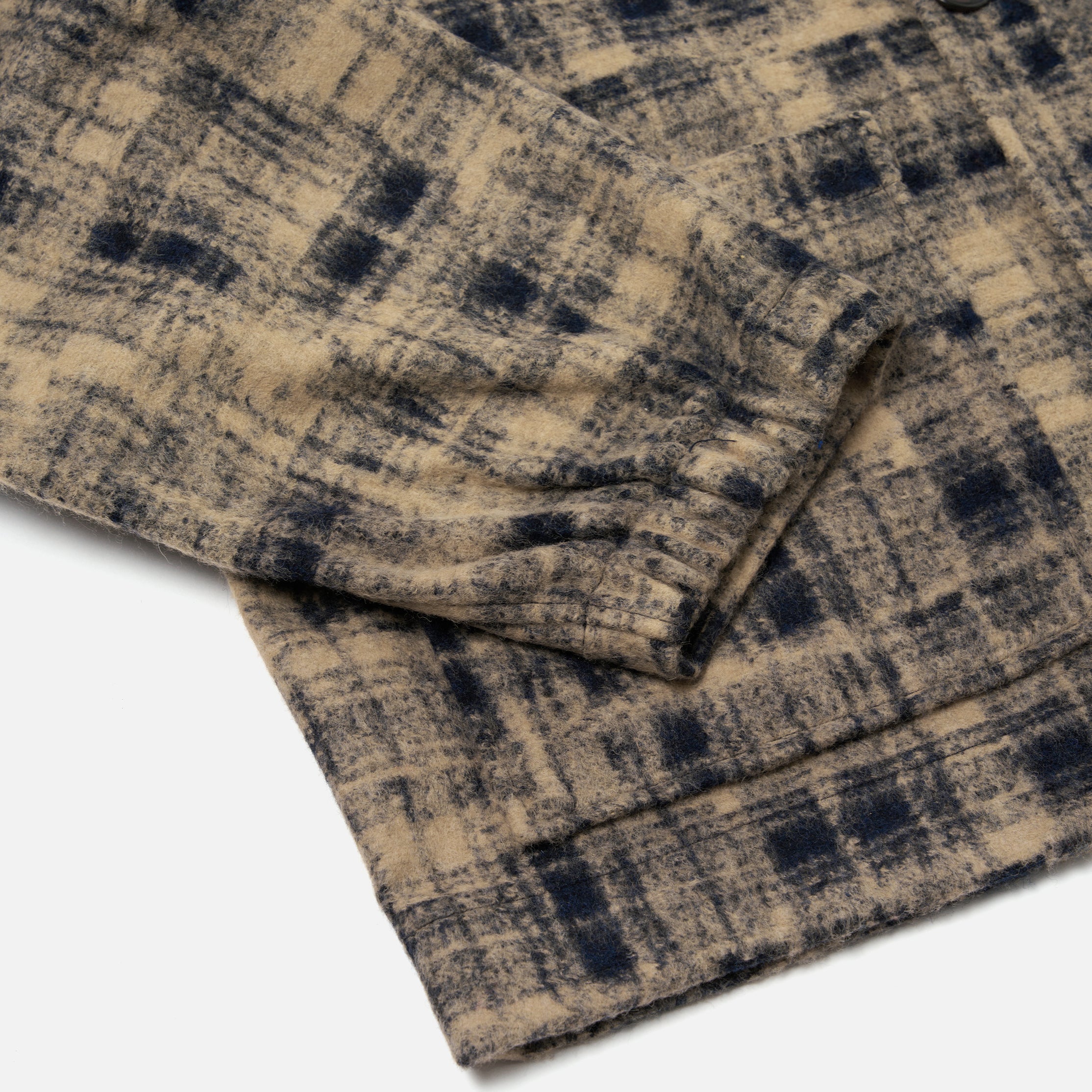 Rams Jacket - Navy Patch Check Fleece