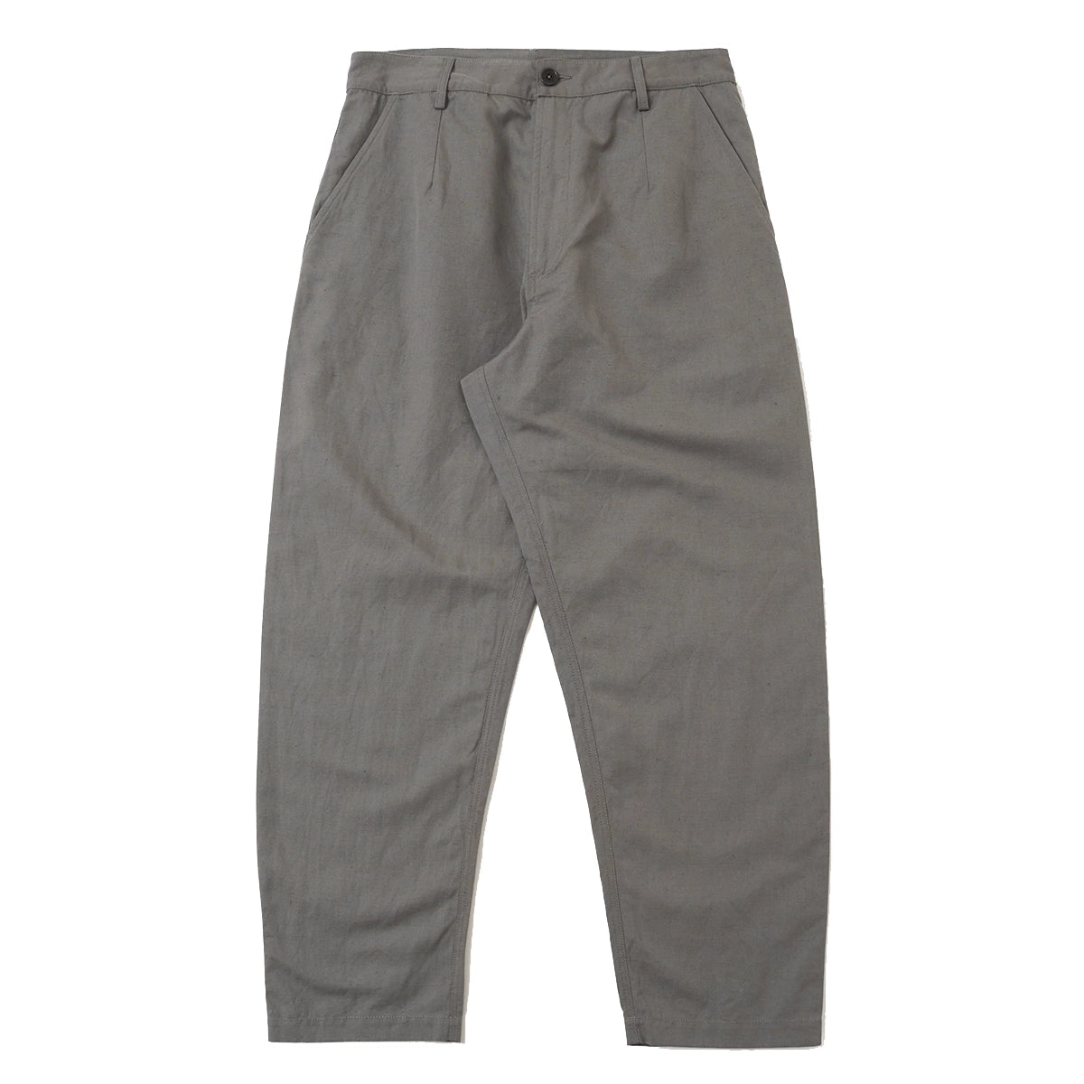 Dizzy Trouser - Mid Grey Linen Slub Weave