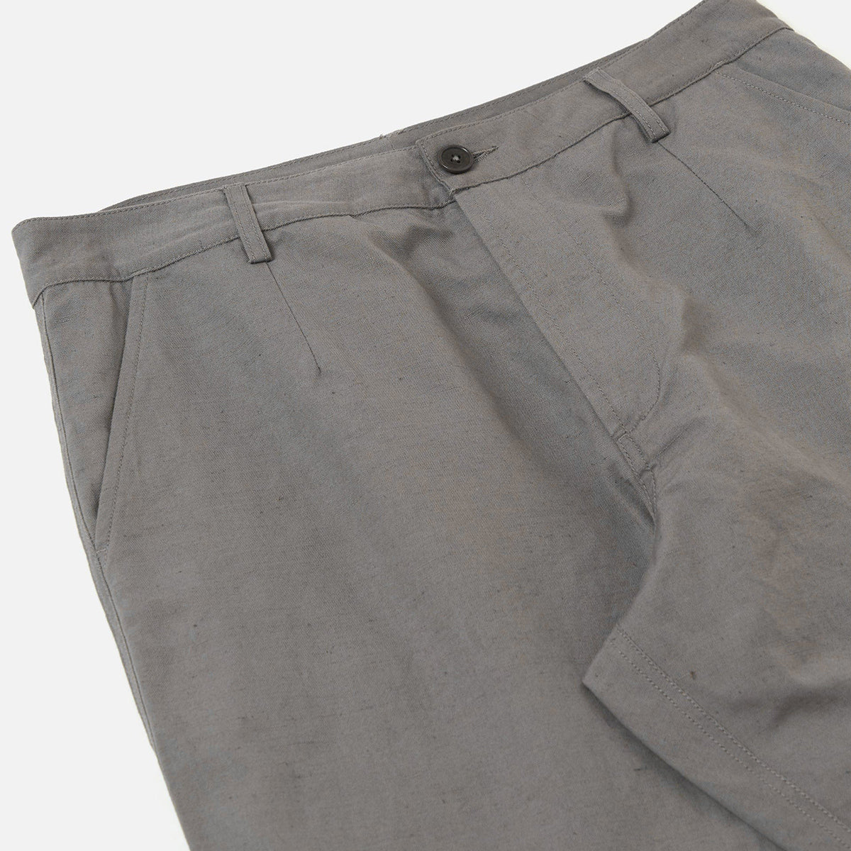 Dizzy Trouser - Mid Grey Linen Slub Weave