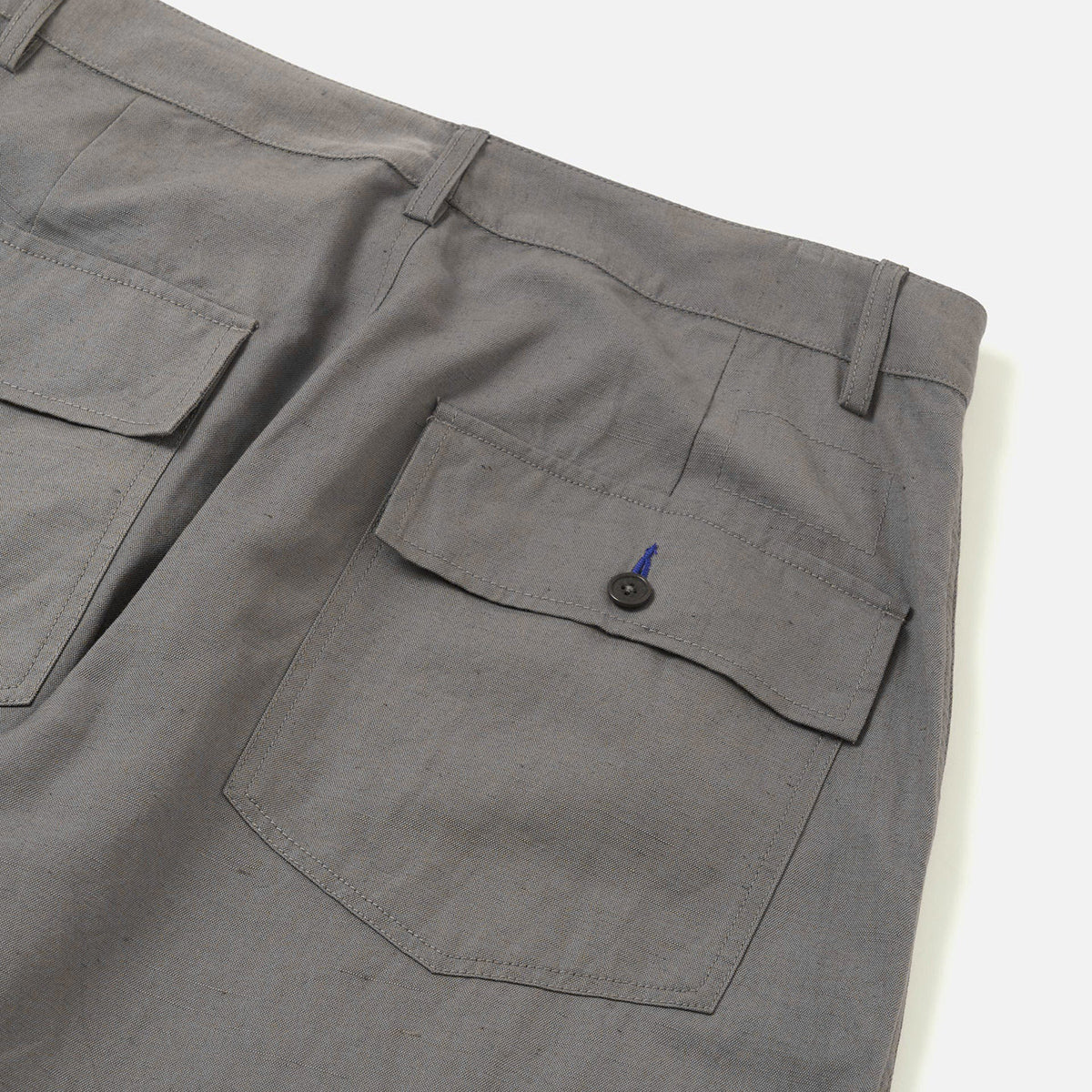 Dizzy Trouser - Mid Grey Linen Slub Weave