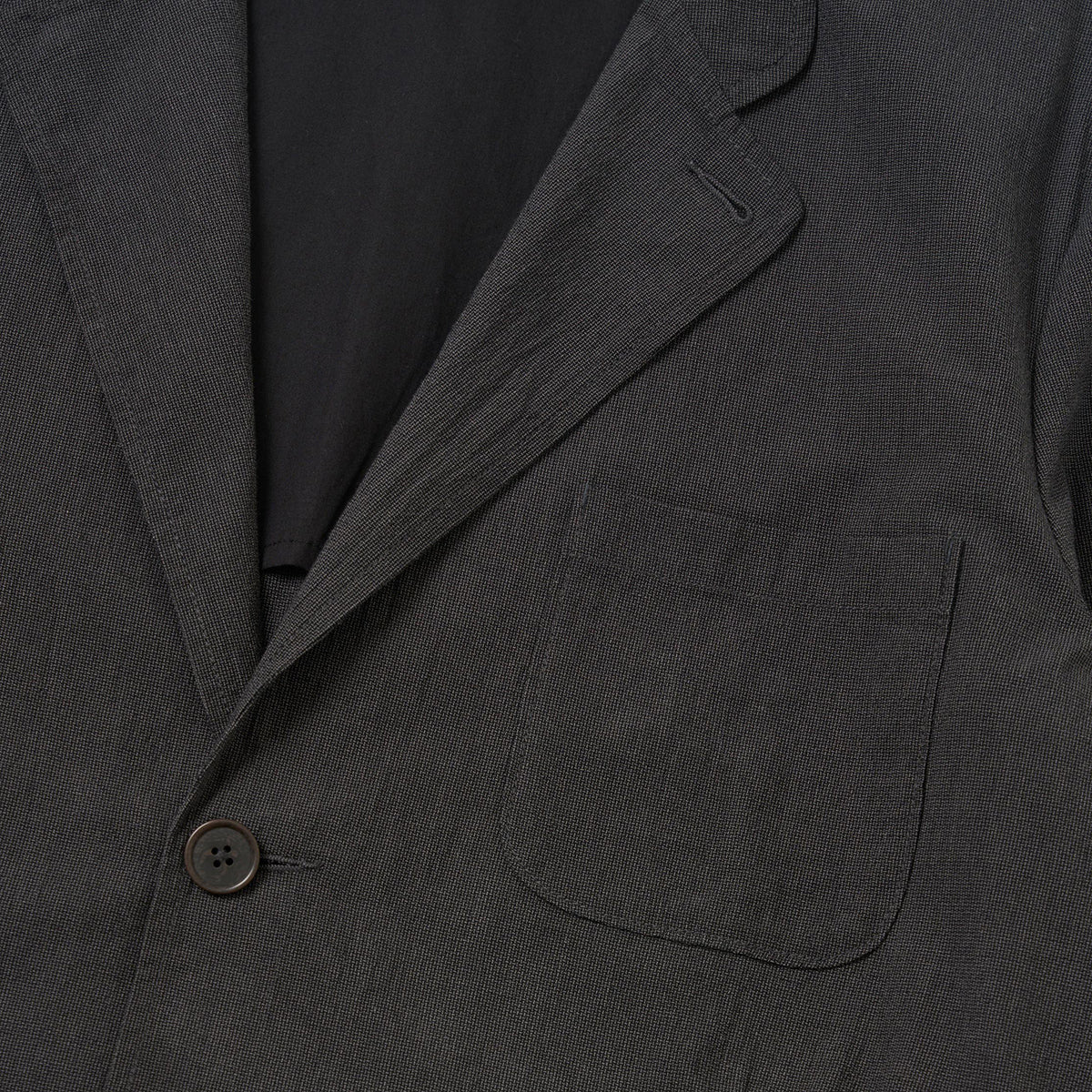 Three Button Jacket - Charcoal Seattle Cotton