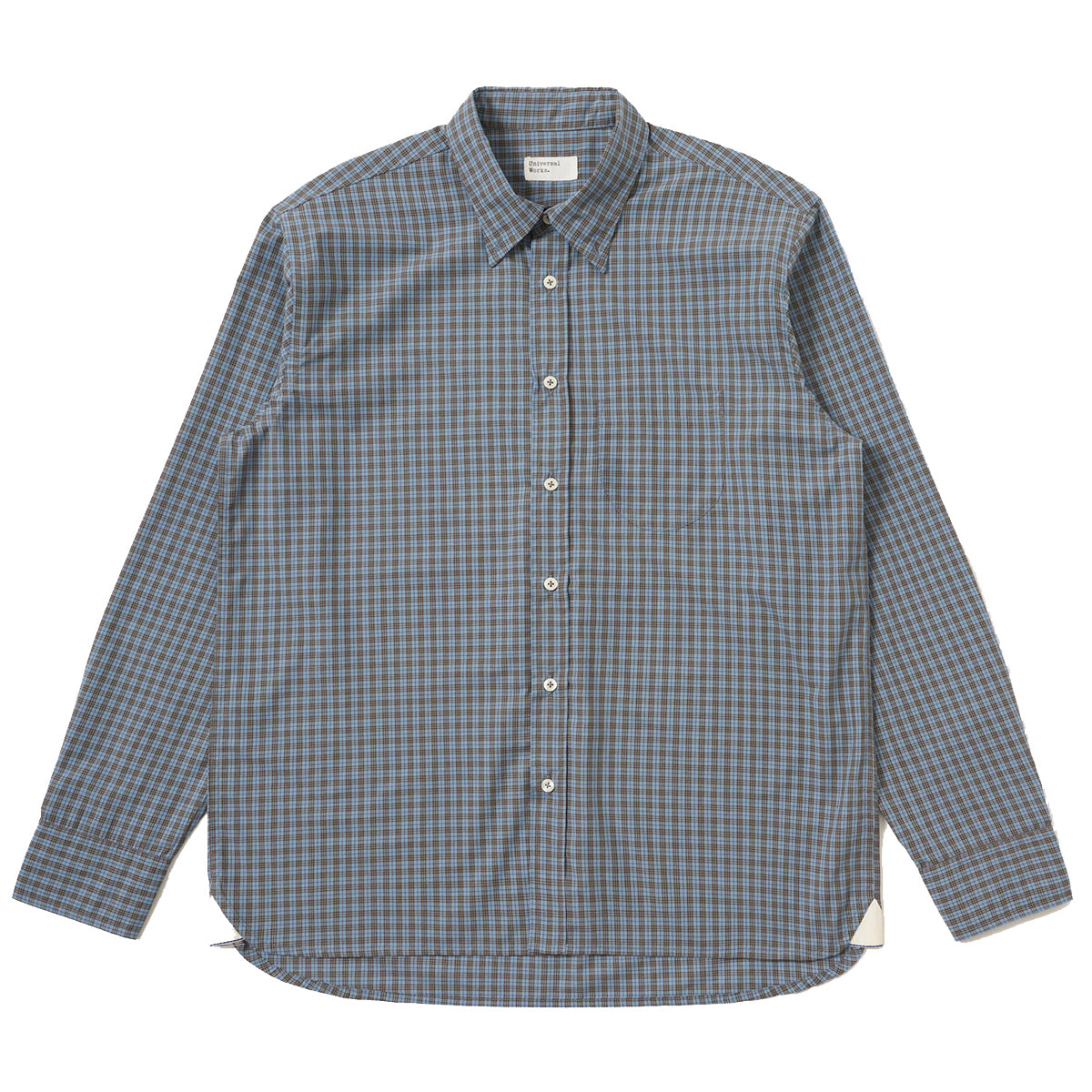Lazy Day Shirt - Pale Blue Check Plaid