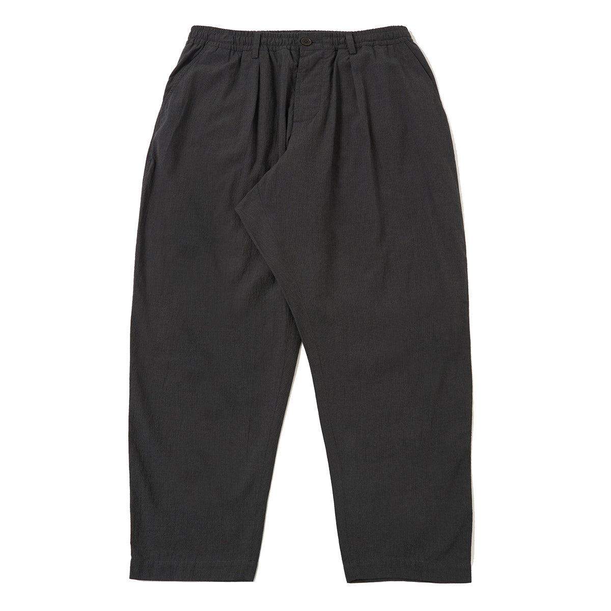 Pleated Track Pant - Charcoal Seattle Cotton