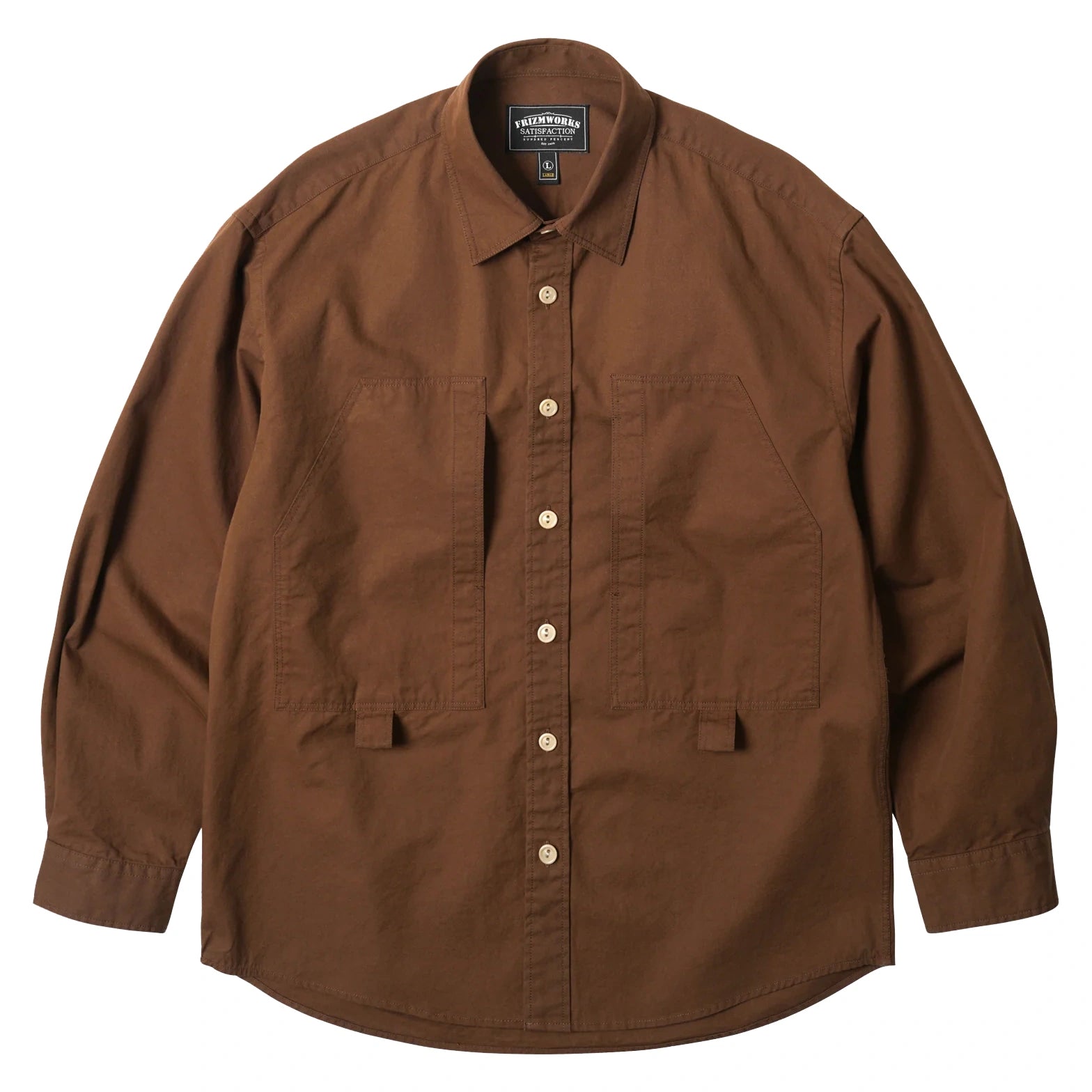 Cotton Pocket Loop Shirt - Brown