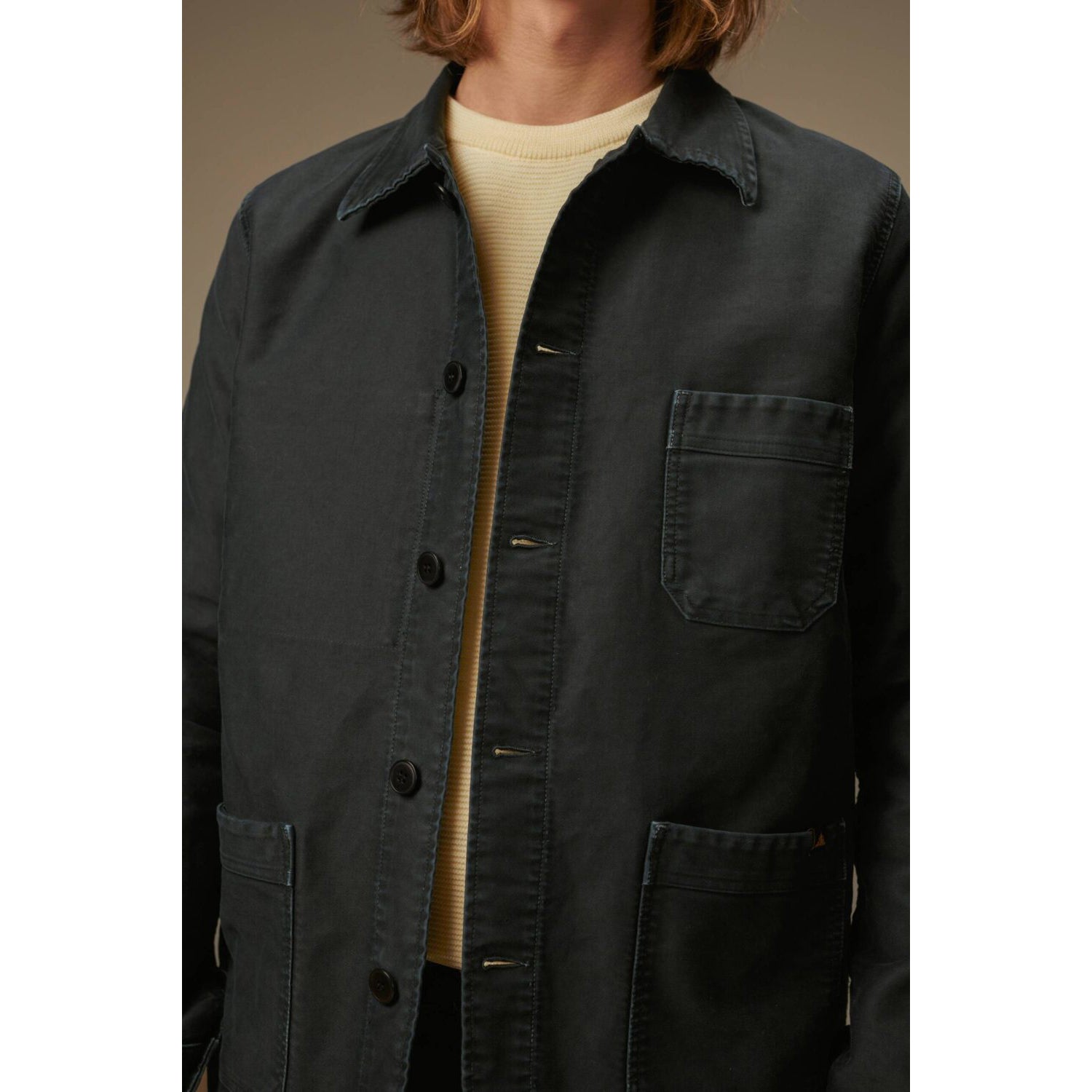 The Vintage-Washed Work Jacket - Black