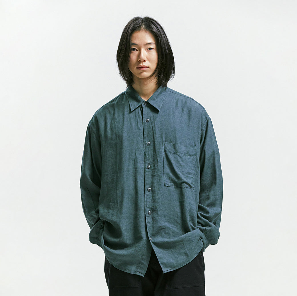 Silky Linen Shirt - Teal