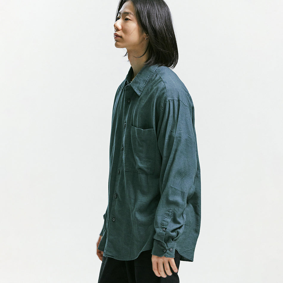 Silky Linen Shirt - Teal