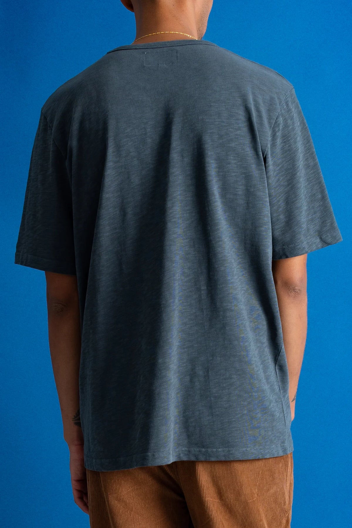 Slub Embroidered T-Shirt - Gale Tree | Folk x Goss Brothers