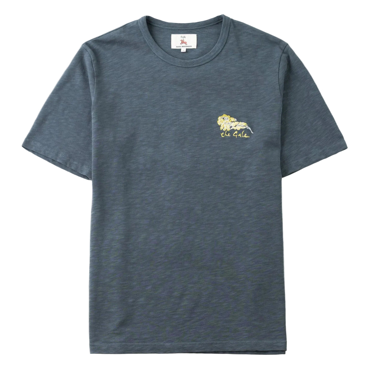 Slub Embroidered T-Shirt - Gale Tree | Folk x Goss Brothers